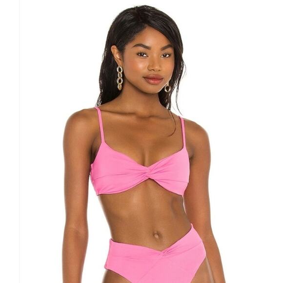L*Space Ringo Bikini Top in Bumble Gum Pink Size Small NWT - Picture 1 of 5